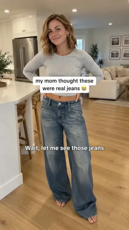 Stretch denim try-on video creative